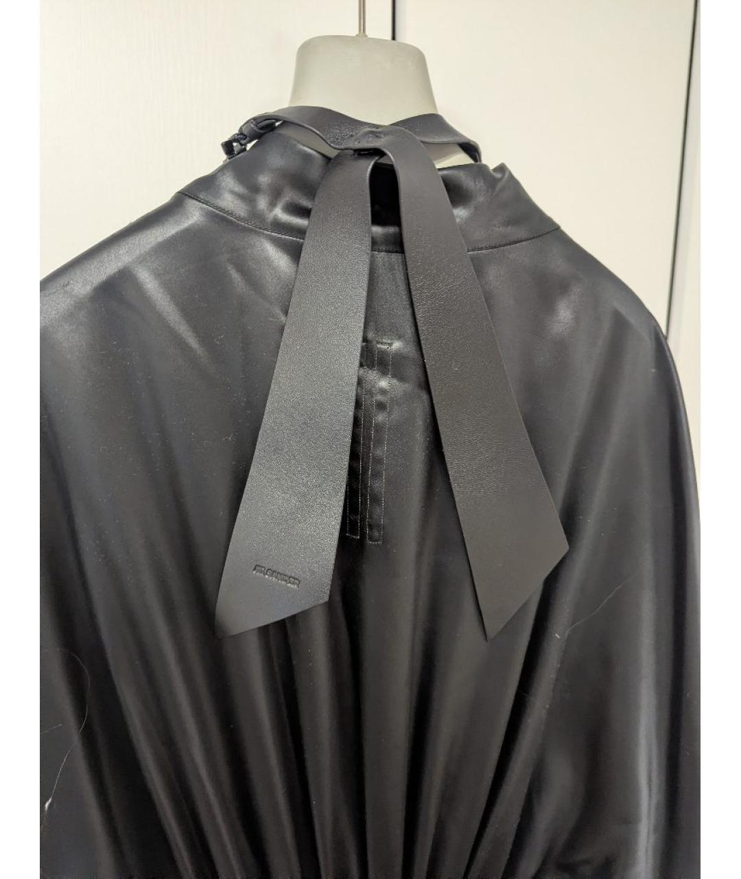 JIL SANDER Черное кожаное колье, фото 9