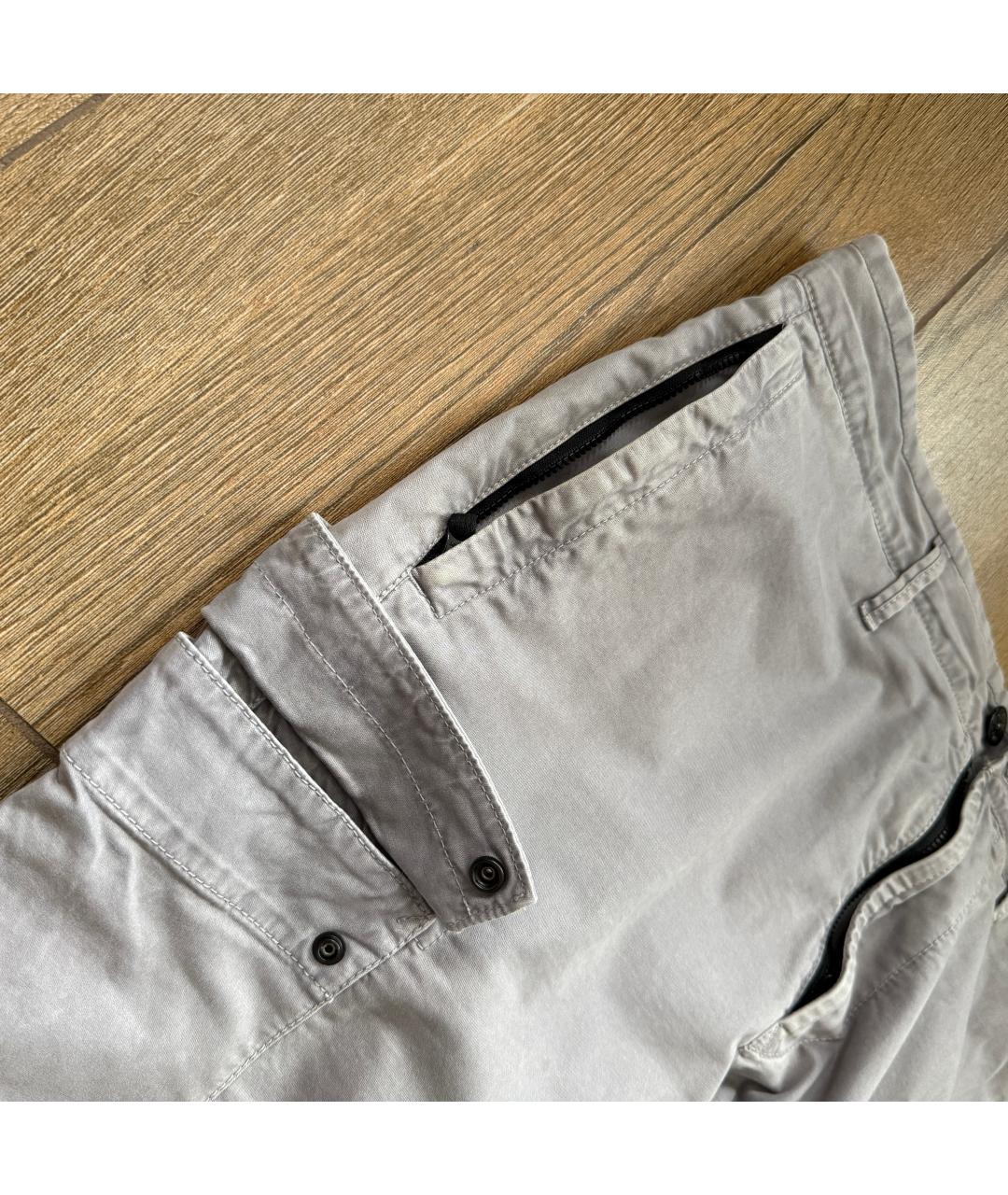 STONE ISLAND Серые повседневные брюки, фото 6
