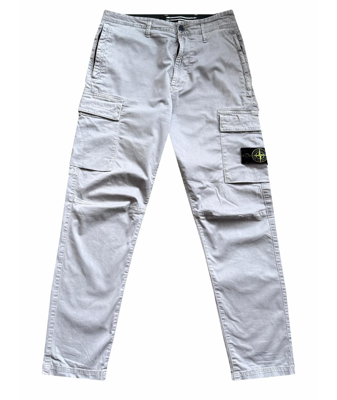 STONE ISLAND Серые повседневные брюки, фото 1