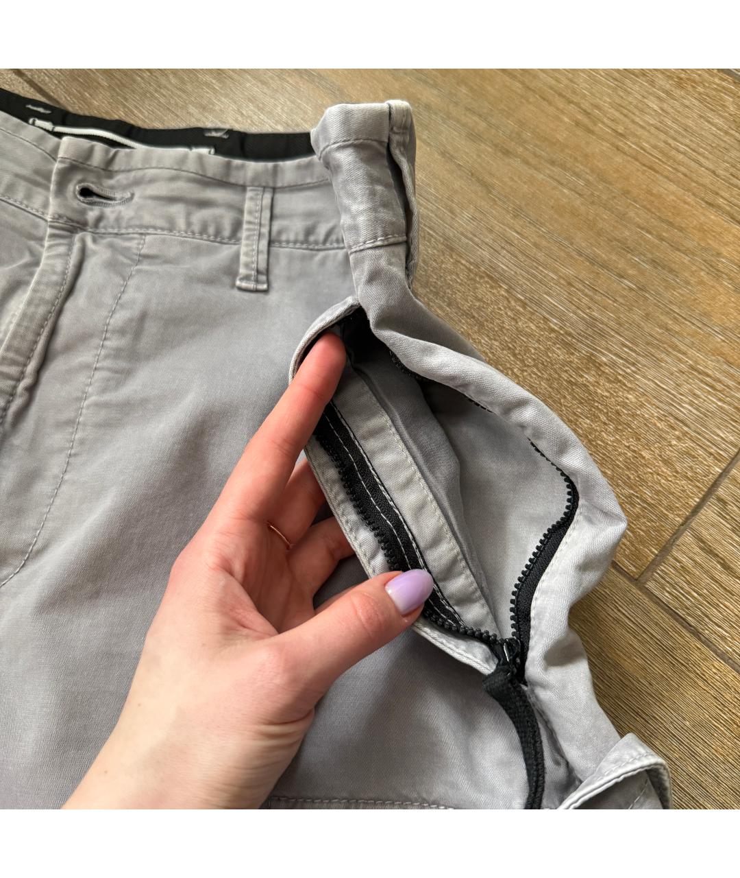 STONE ISLAND Серые повседневные брюки, фото 9