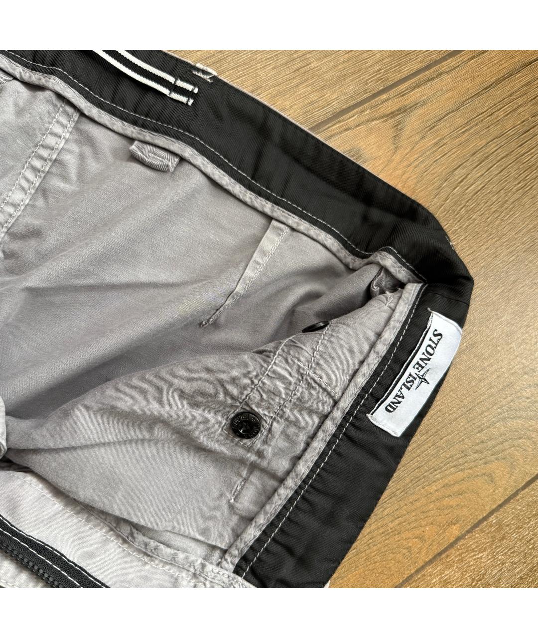 STONE ISLAND Серые повседневные брюки, фото 4