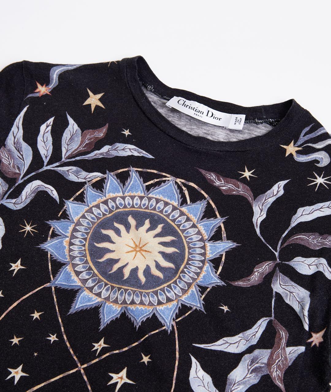 CHRISTIAN DIOR Черная хлопковая футболка, фото 3