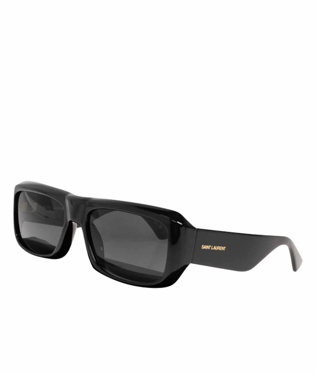 SAINT LAURENT Черные пластиковые солнцезащитные очки, фото 1