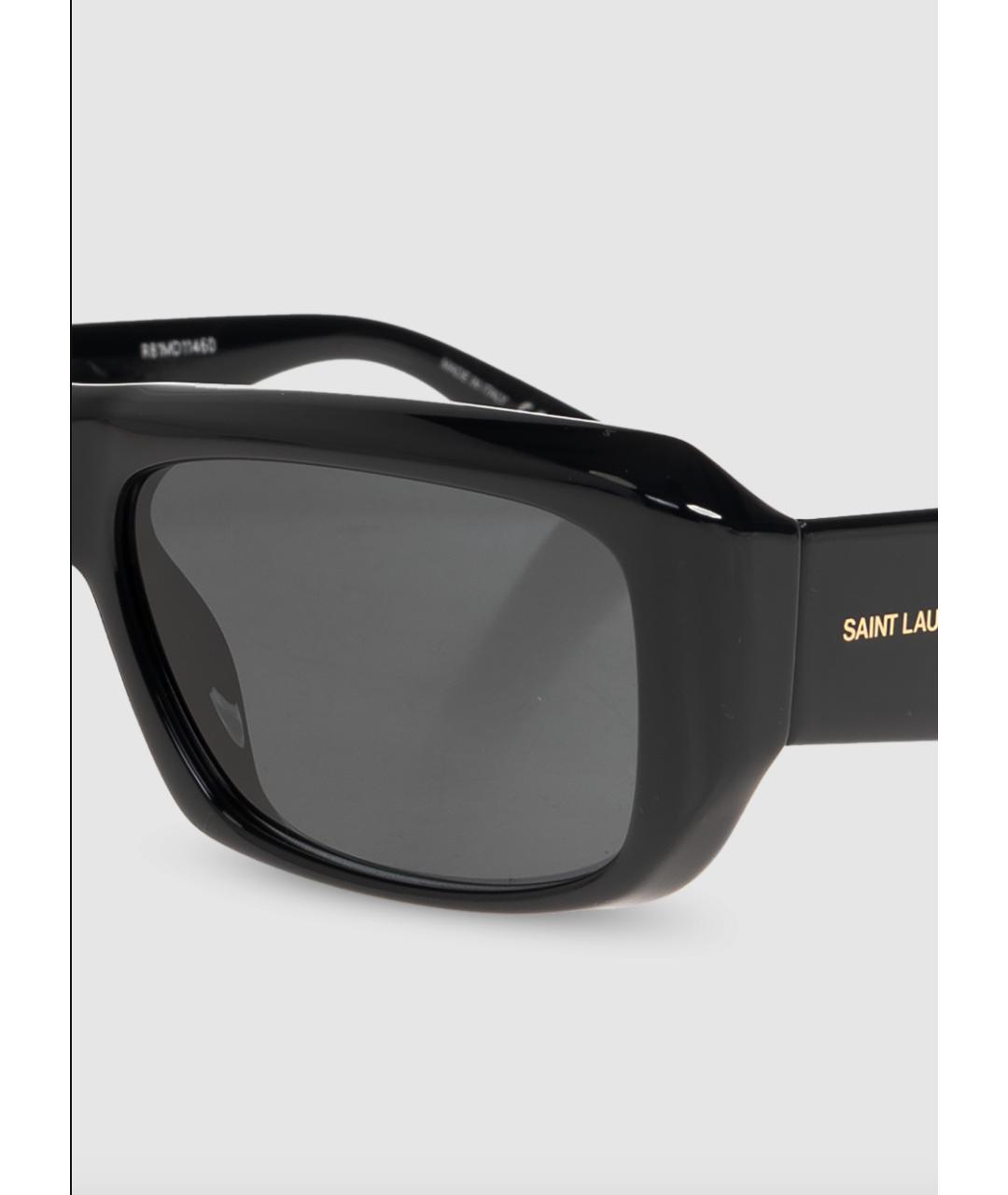 SAINT LAURENT Черные пластиковые солнцезащитные очки, фото 2