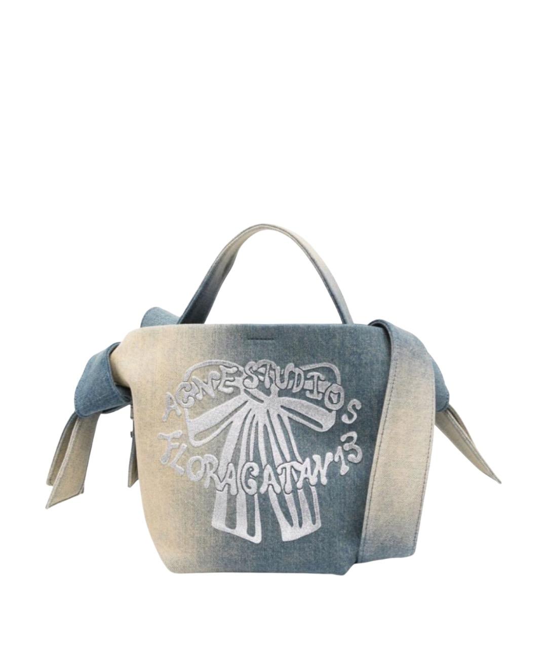 ACNE STUDIOS Голубая деним сумка через плечо, фото 1