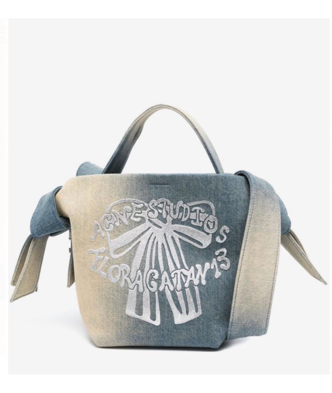 ACNE STUDIOS Голубая деним сумка через плечо, фото 7