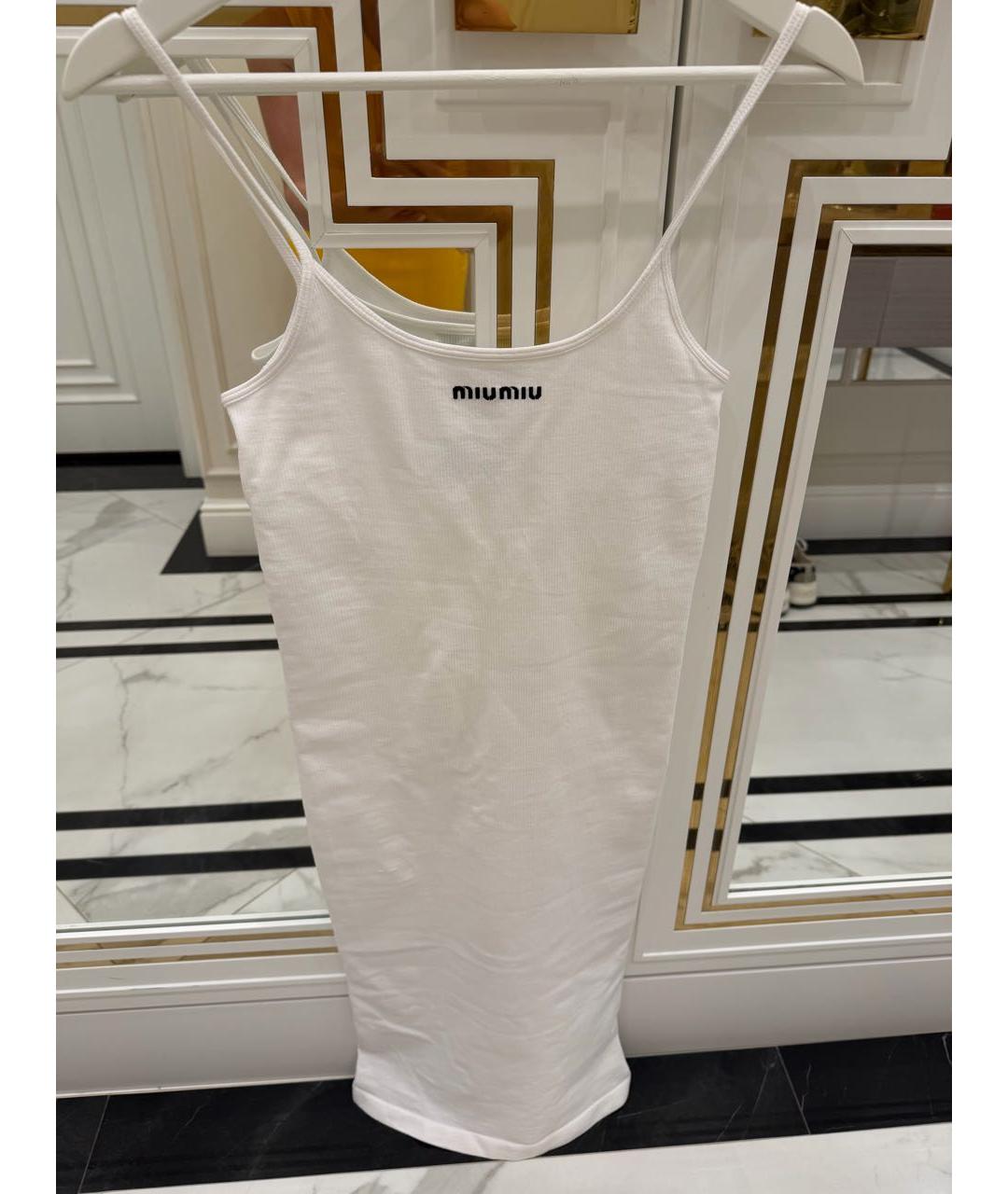 MIU MIU Белое повседневное платье, фото 5