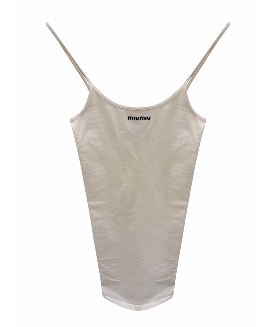 MIU MIU Белое повседневное платье, фото 1