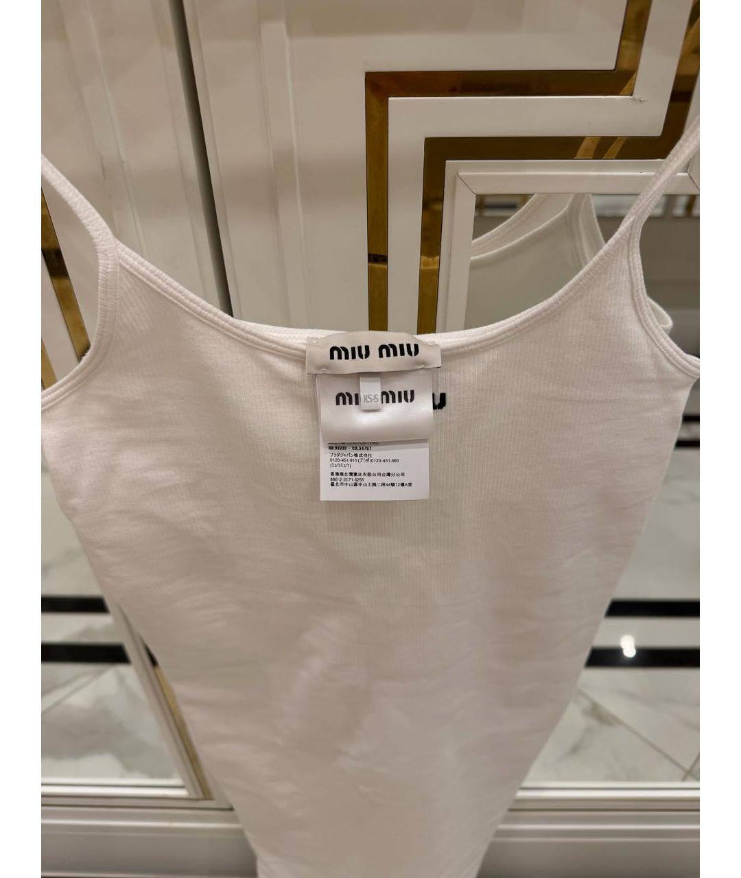 MIU MIU Белое повседневное платье, фото 3