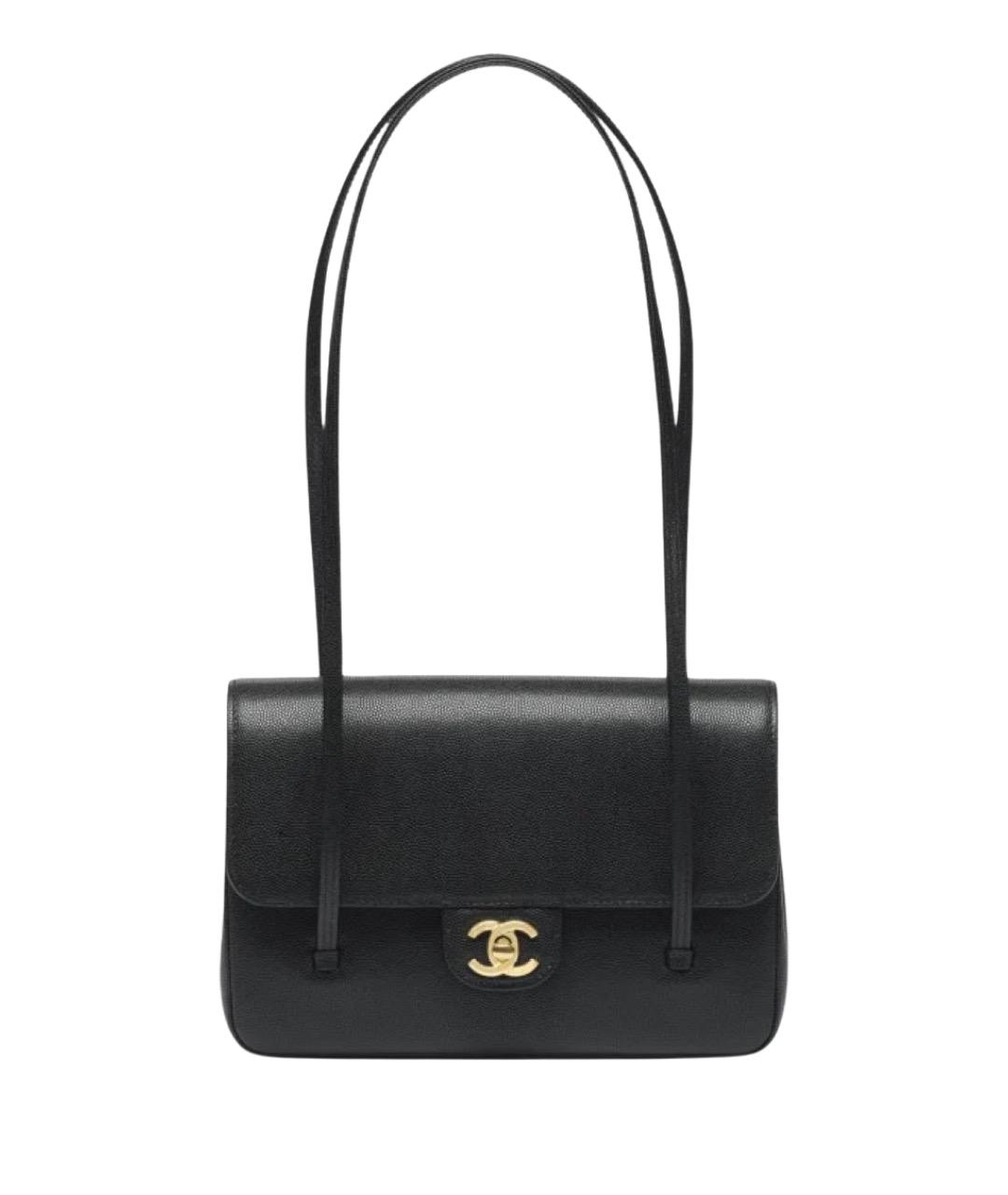 CHANEL Черная кожаная сумка через плечо, фото 1