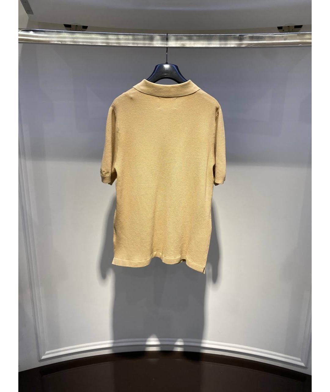 MC2 SAINT BARTH Бежевое хлопковое поло с коротким рукавом, фото 2