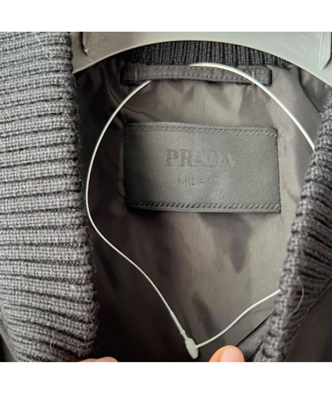 PRADA Черная полиамидовая куртка, фото 4