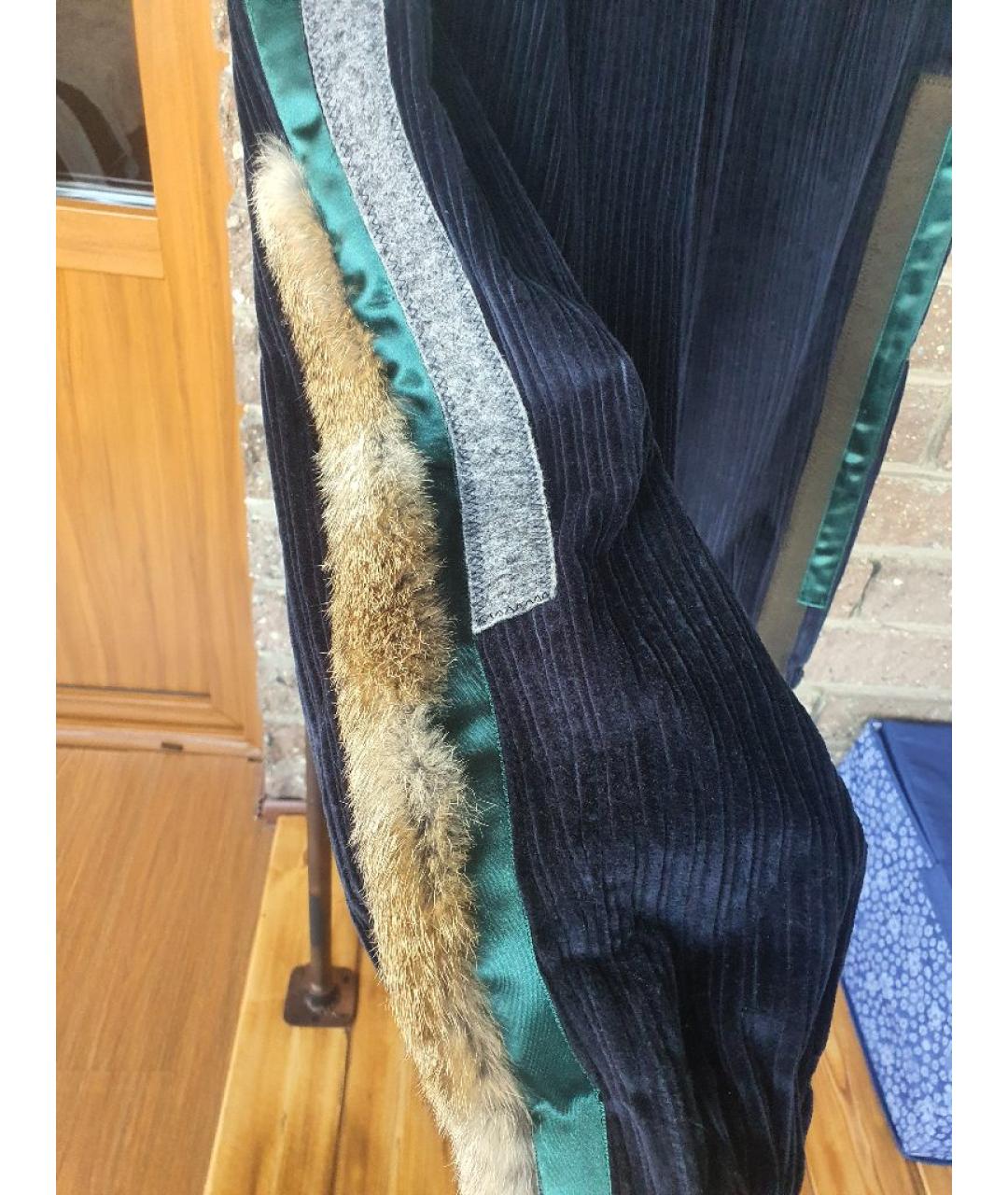 WEEKEND MAX MARA Синий хлопковый костюм с брюками, фото 8