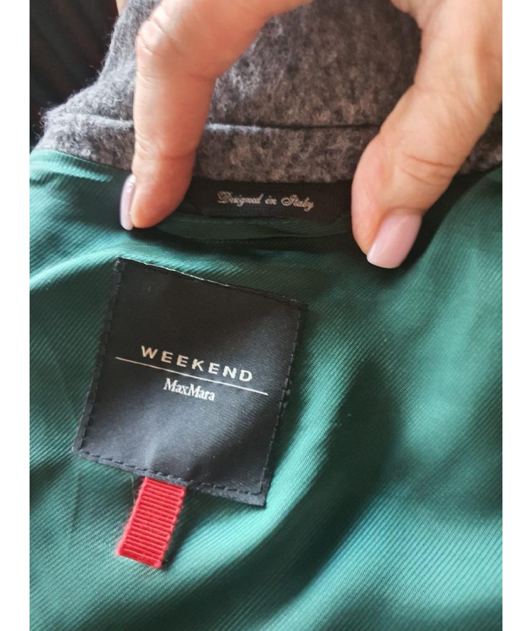 WEEKEND MAX MARA Синий хлопковый костюм с брюками, фото 4