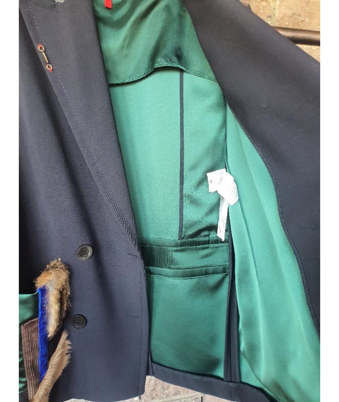 WEEKEND MAX MARA Синий хлопковый костюм с брюками, фото 5