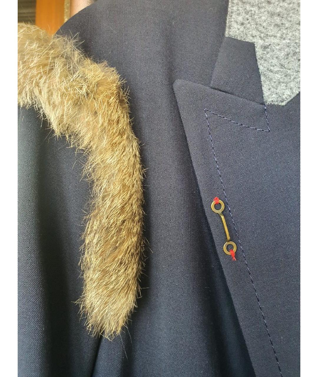 WEEKEND MAX MARA Синий хлопковый костюм с брюками, фото 6