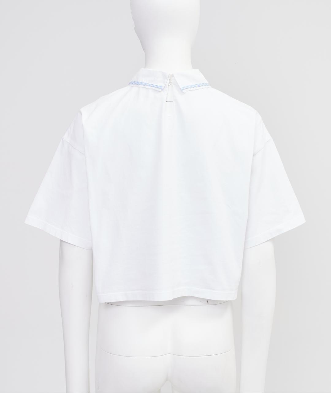 MIU MIU Белая хлопковая блузы, фото 3