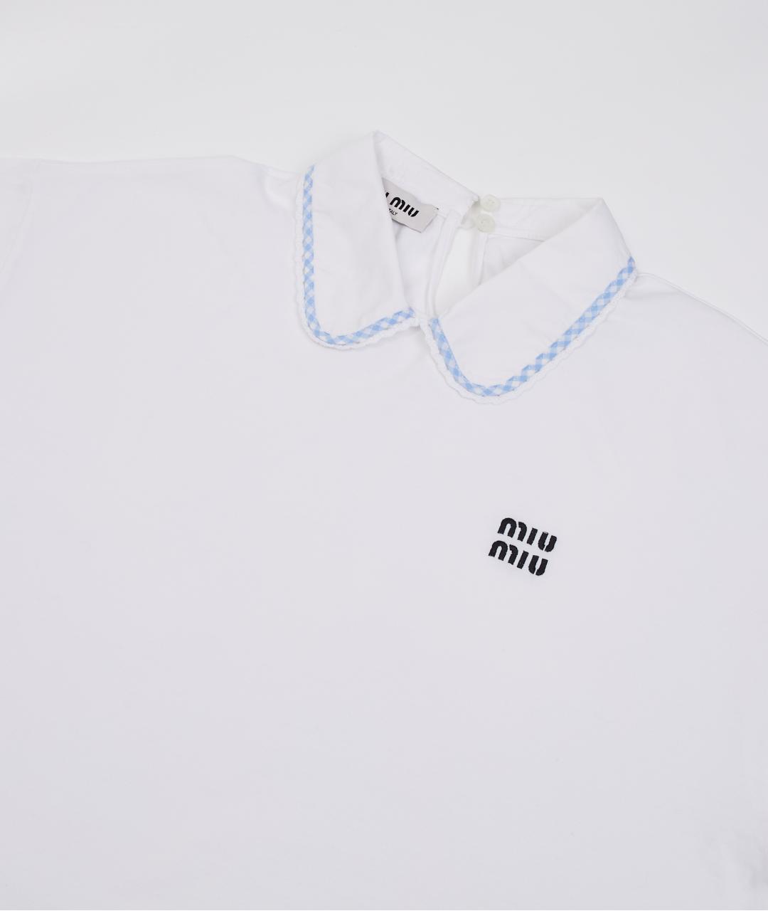 MIU MIU Белая хлопковая блузы, фото 4