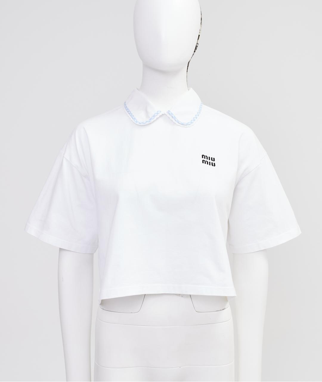 MIU MIU Белая хлопковая блузы, фото 2