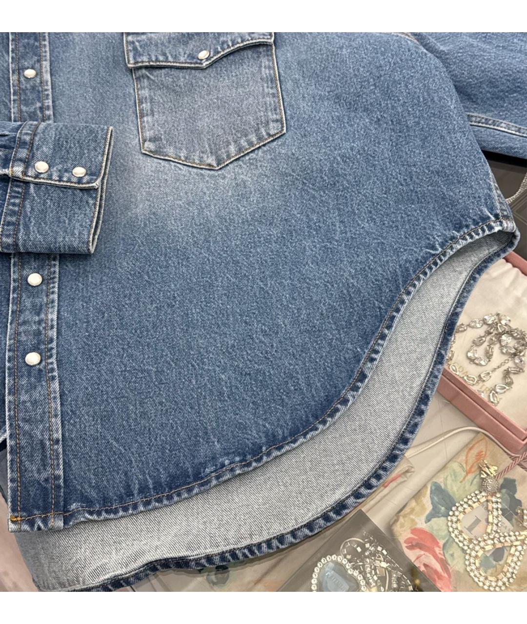 VETEMENTS Синяя хлопковая рубашка, фото 4