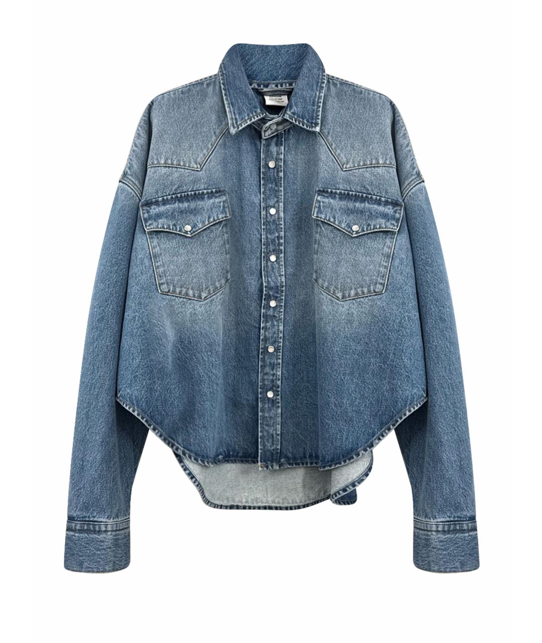 VETEMENTS Синяя хлопковая рубашка, фото 1