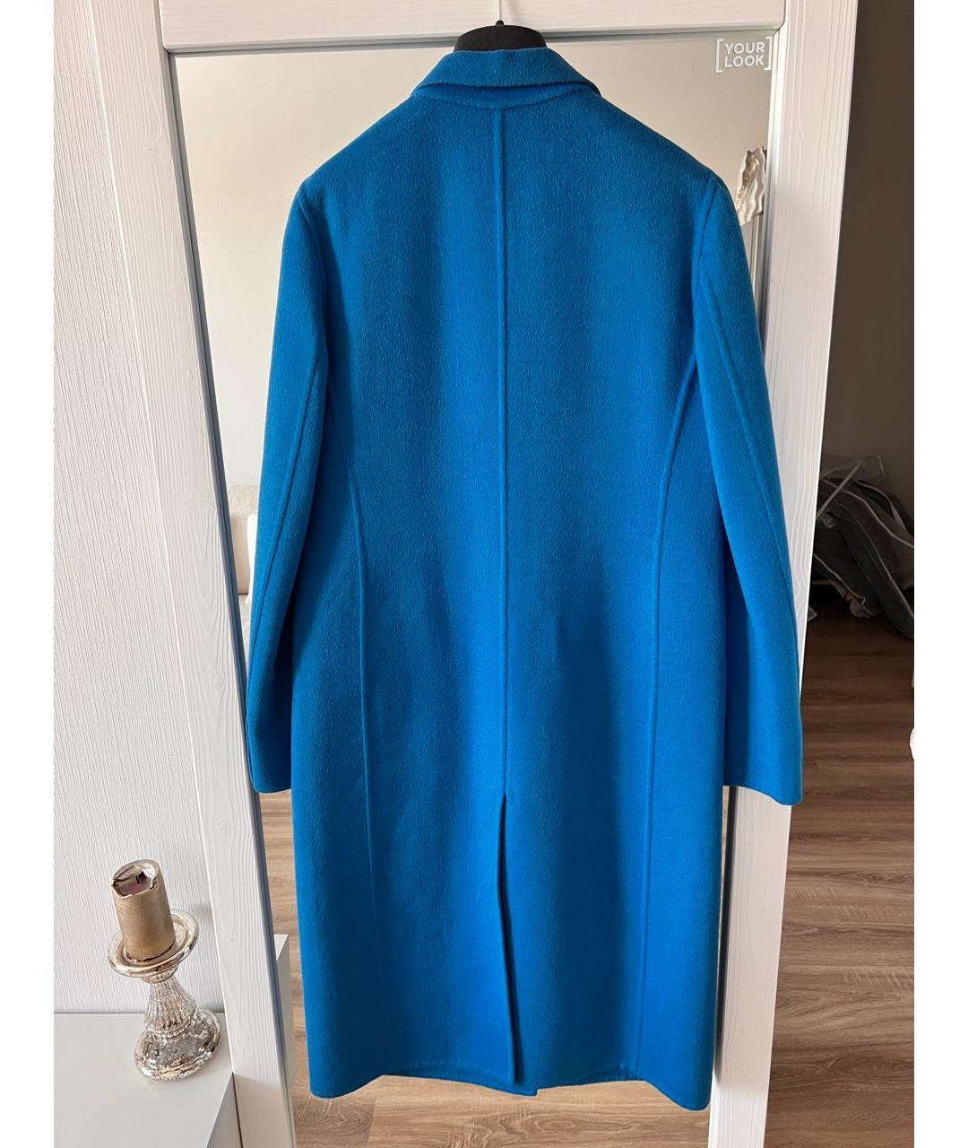 CHRISTIAN DIOR Синее шерстяное пальто, фото 3