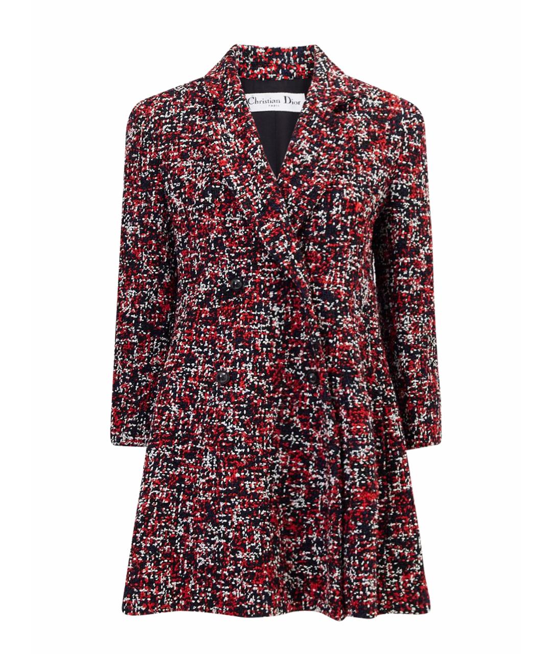 CHRISTIAN DIOR Красное шерстяное повседневное платье, фото 1