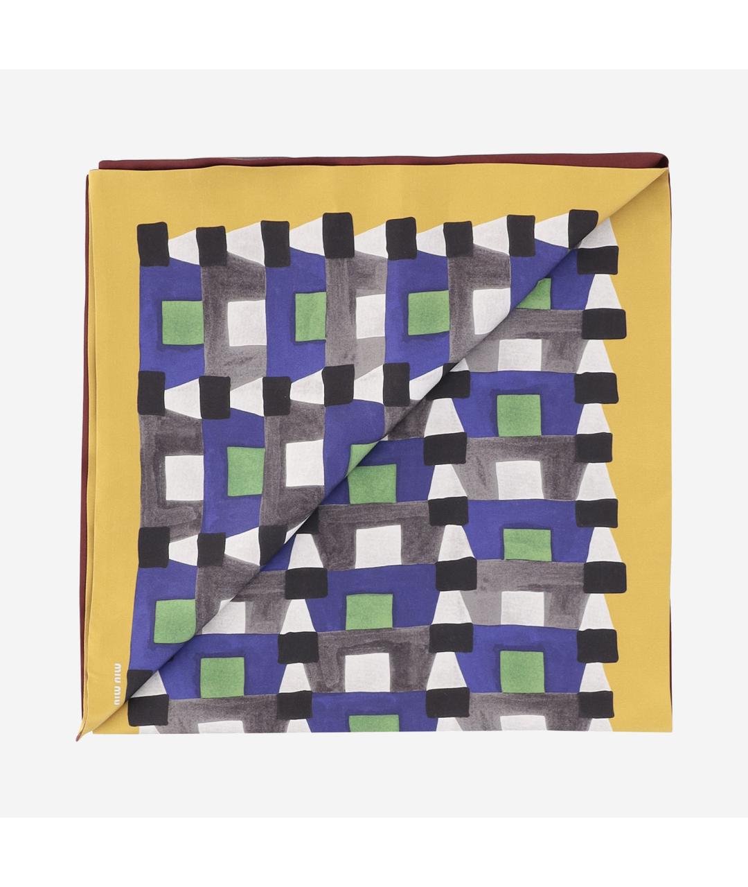 MIU MIU Мульти шелковый шарф, фото 3