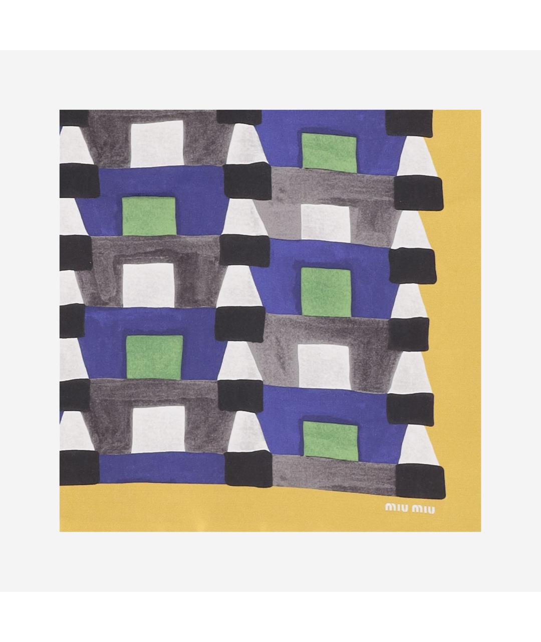 MIU MIU Мульти шелковый шарф, фото 2