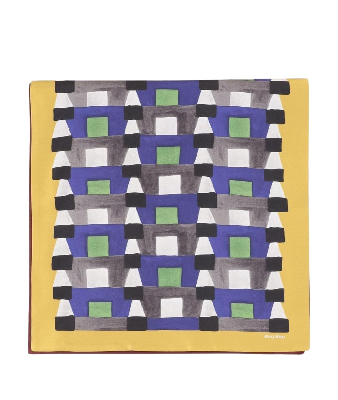 MIU MIU Мульти шелковый шарф, фото 1