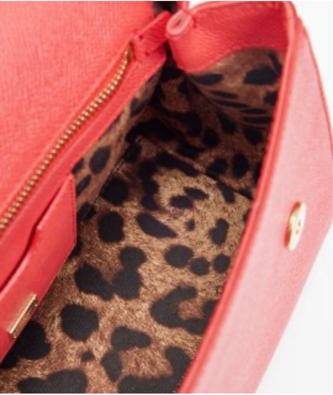 DOLCE&GABBANA Красная кожаная сумка через плечо, фото 4