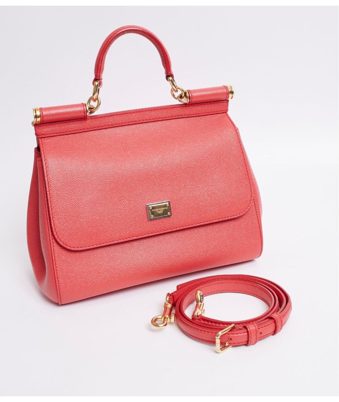 DOLCE&GABBANA Красная кожаная сумка через плечо, фото 5