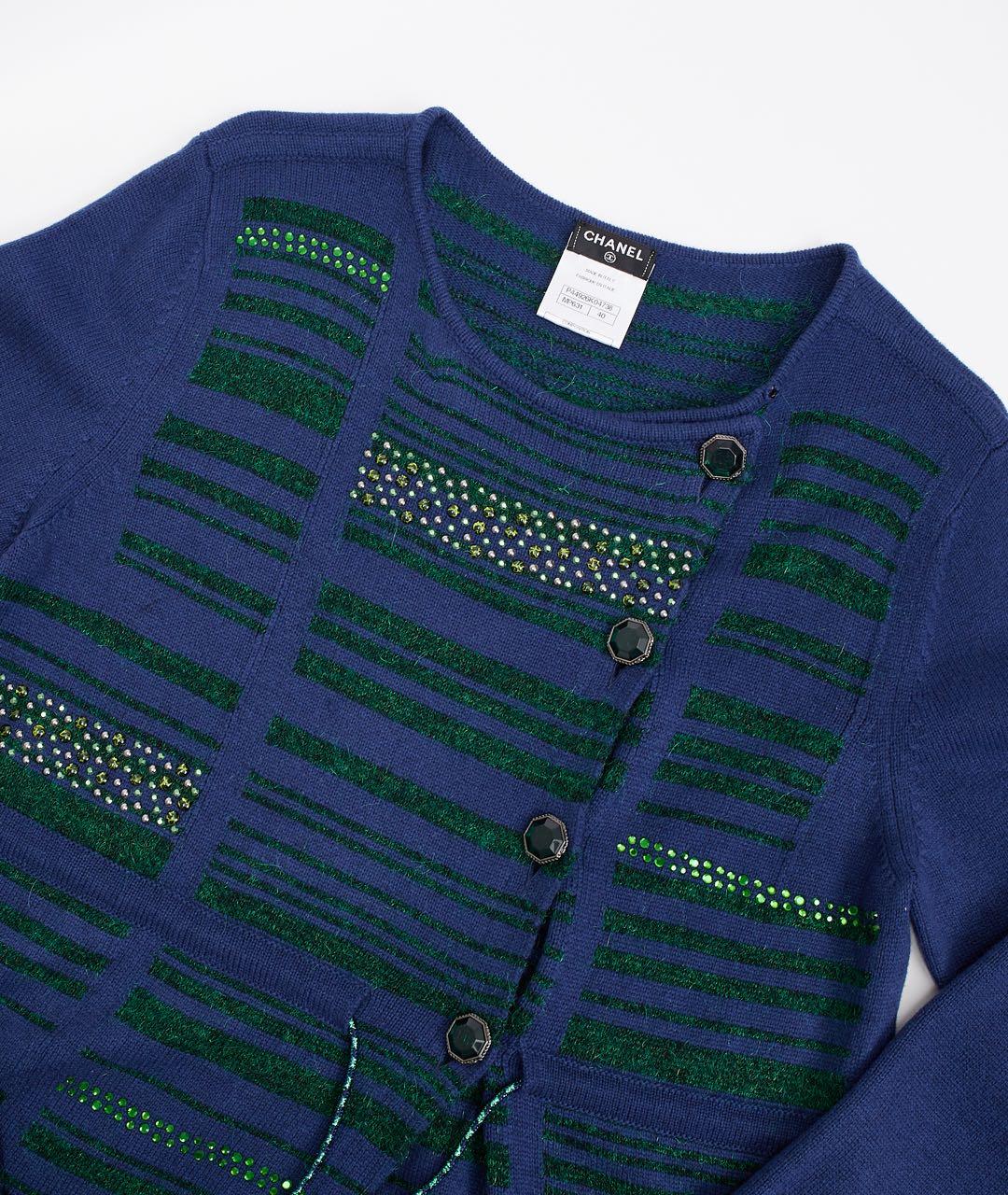 CHANEL Синее кашемировое повседневное платье, фото 4