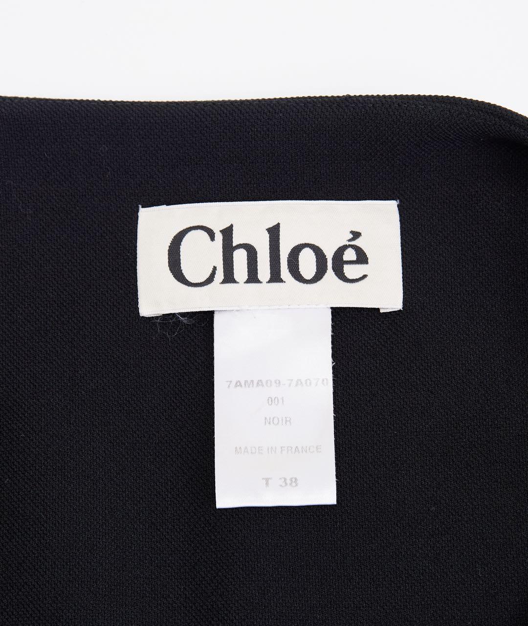 CHLOE Черное шерстяное пальто, фото 4