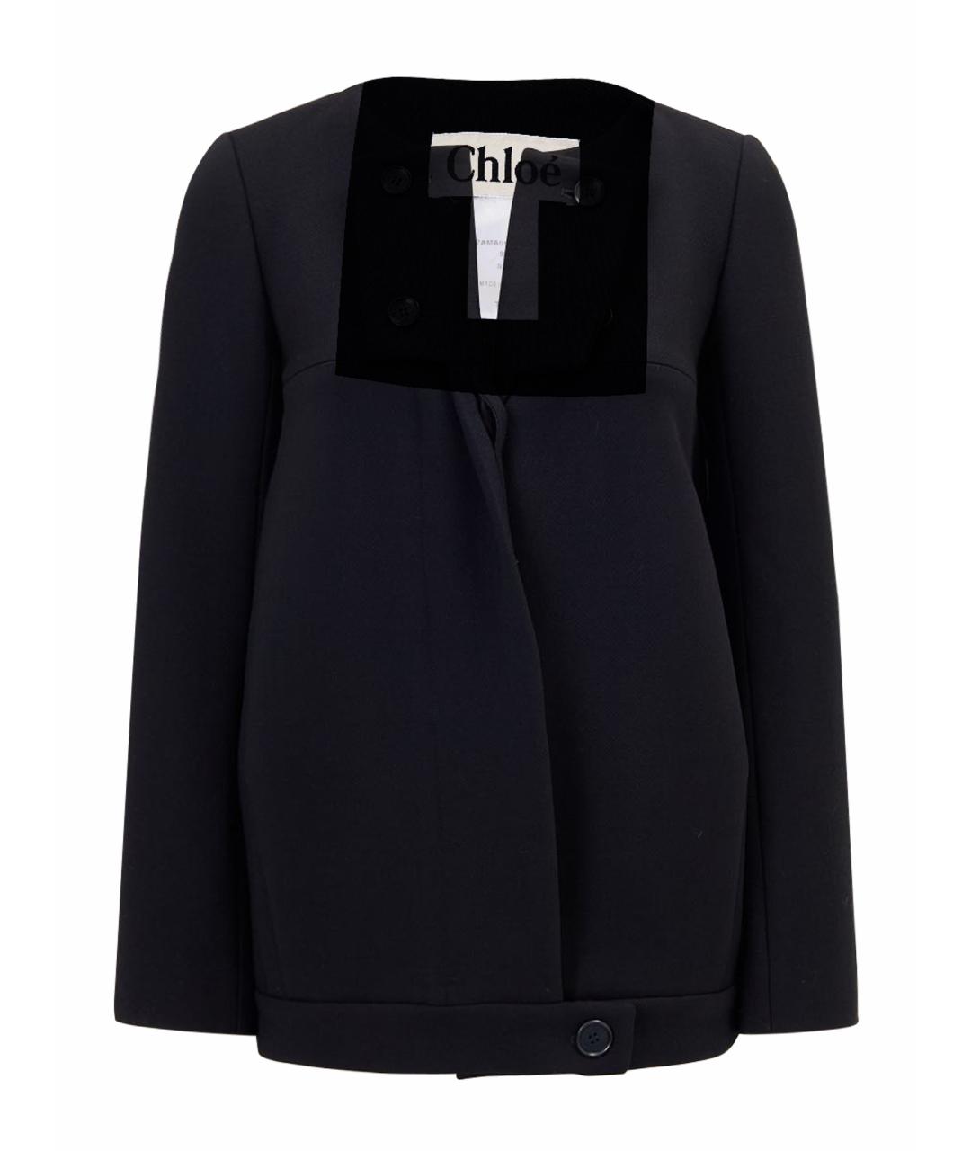 CHLOE Черное шерстяное пальто, фото 1