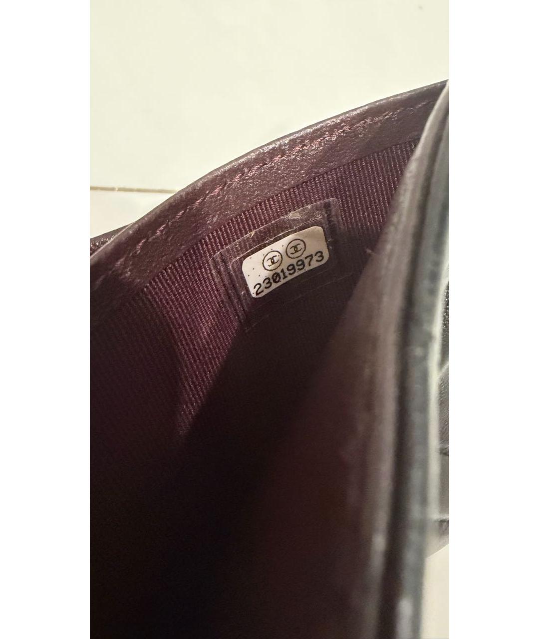 CHANEL Черный кожаный кошелек, фото 6