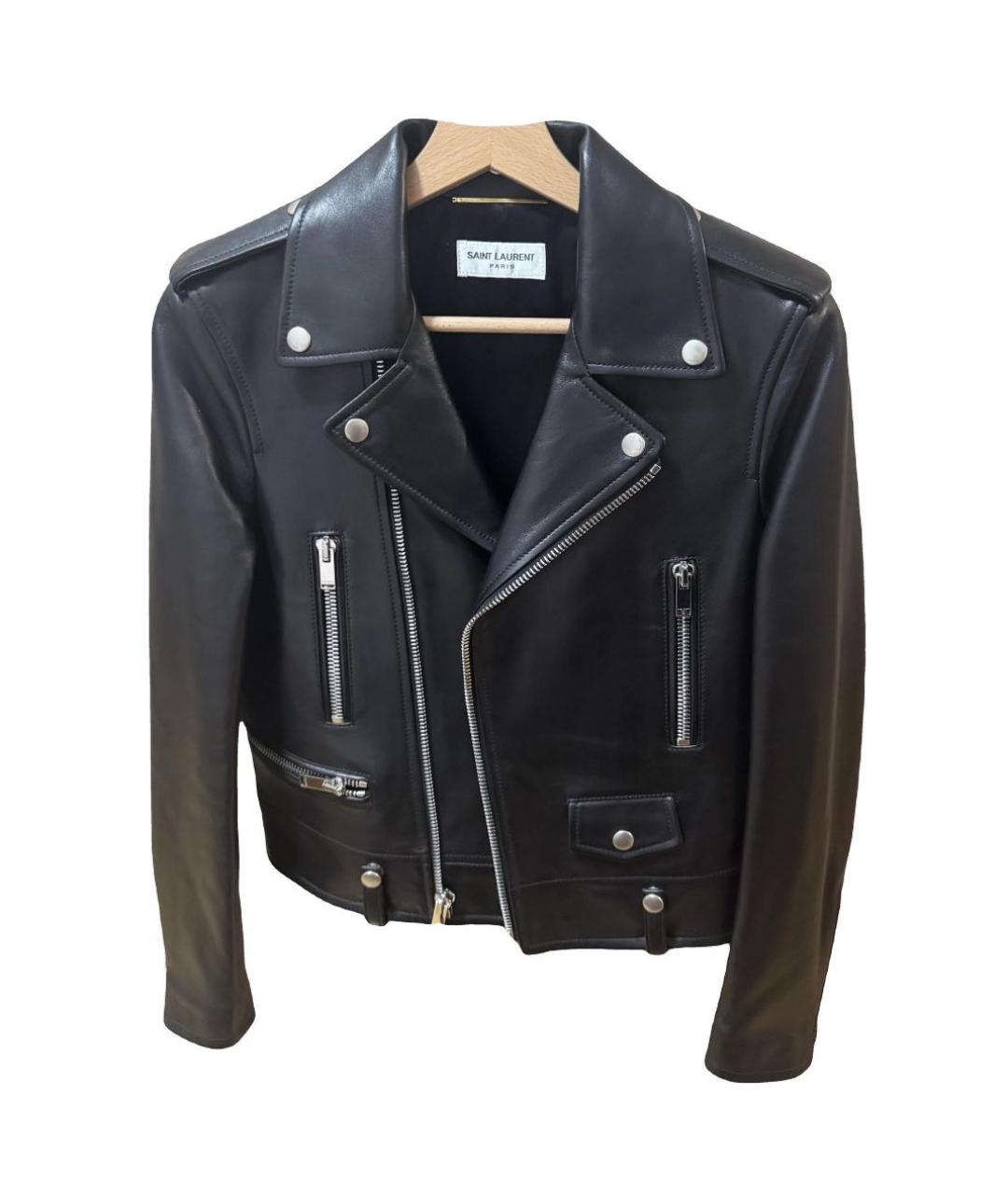 SAINT LAURENT Черная кожаная куртка, фото 8