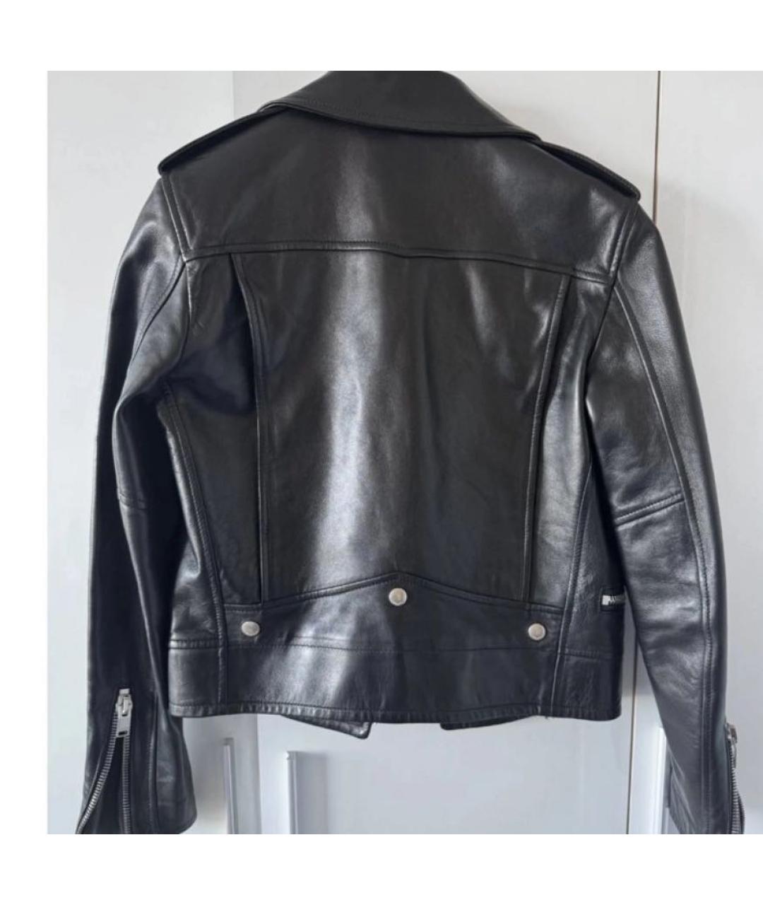 SAINT LAURENT Черная кожаная куртка, фото 6