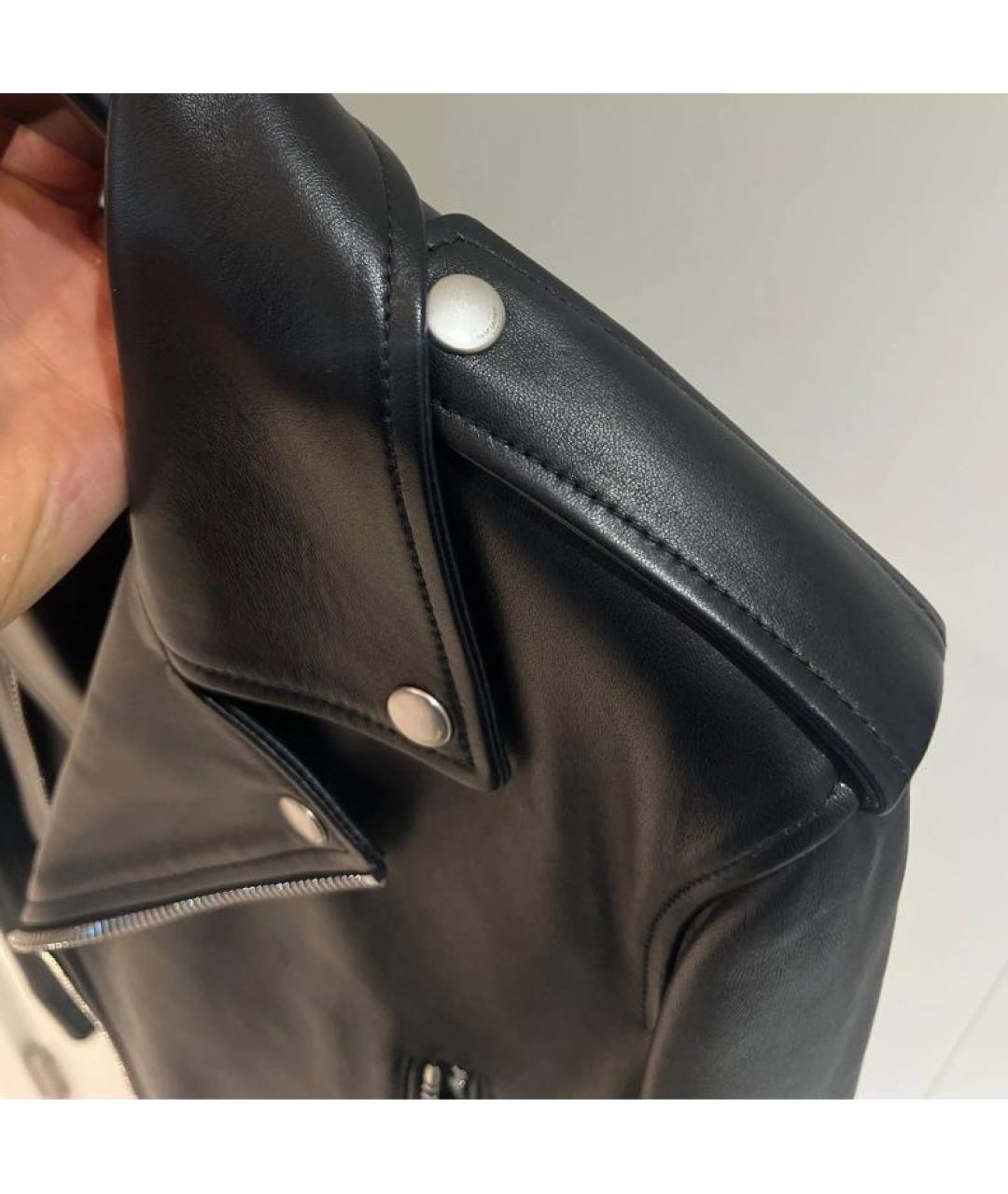 SAINT LAURENT Черная кожаная куртка, фото 4