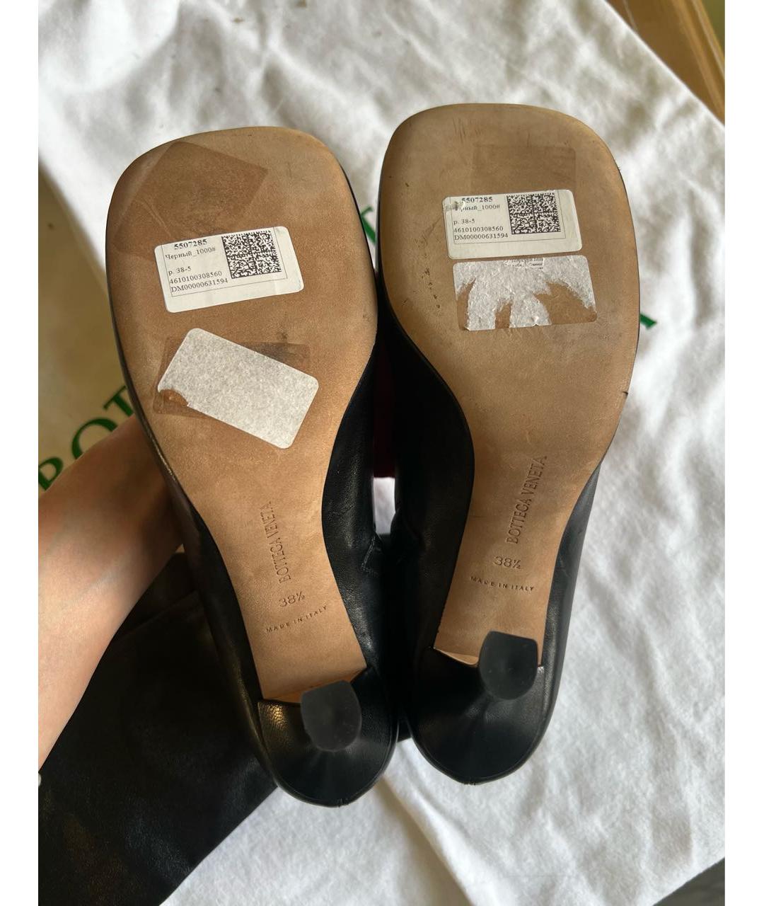 BOTTEGA VENETA Черные кожаные ботфорты, фото 5