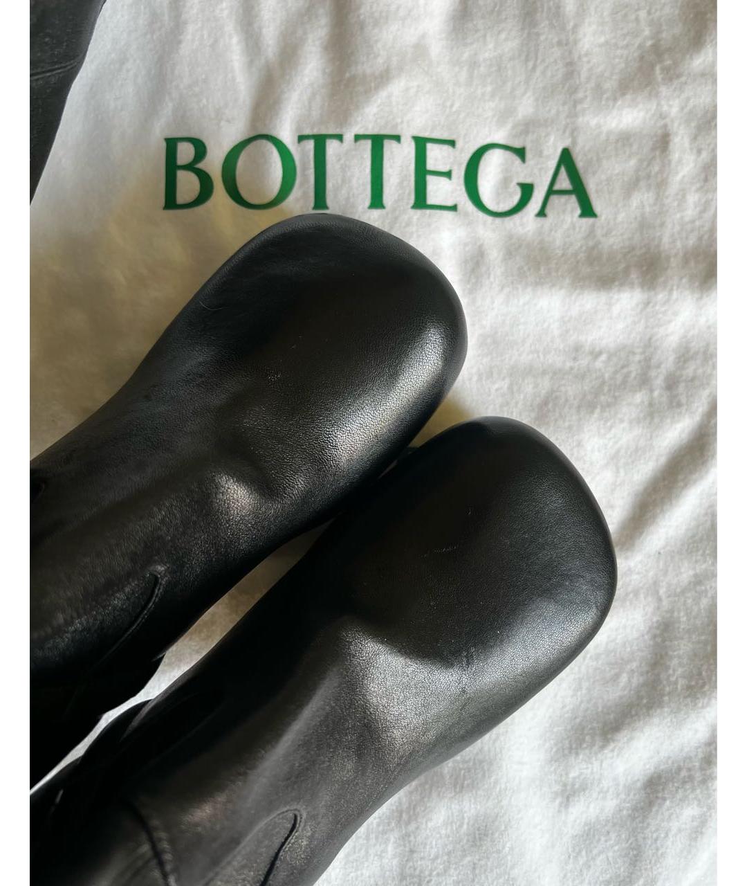 BOTTEGA VENETA Черные кожаные ботфорты, фото 7