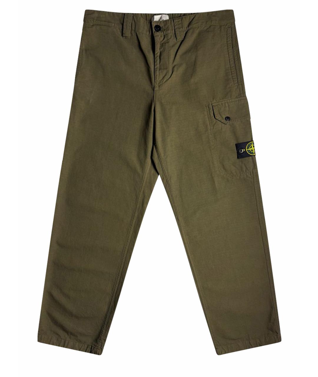 STONE ISLAND Хаки повседневные брюки, фото 1