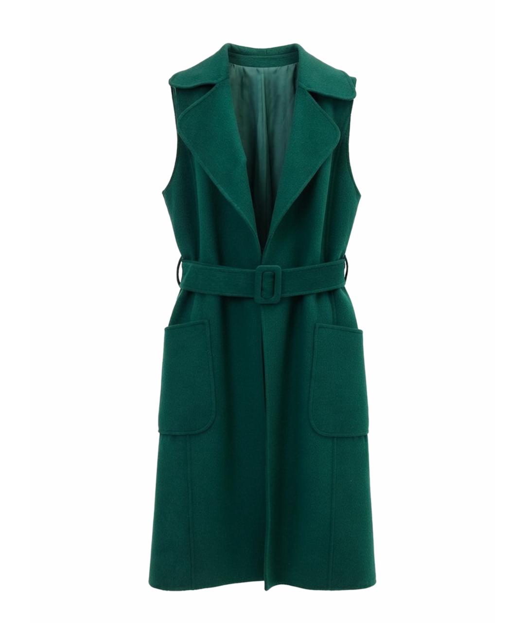 OSCAR DE LA RENTA Зеленые шерстяное коктейльное платье, фото 1