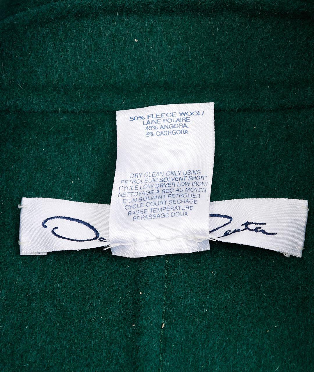 OSCAR DE LA RENTA Зеленые шерстяное коктейльное платье, фото 3