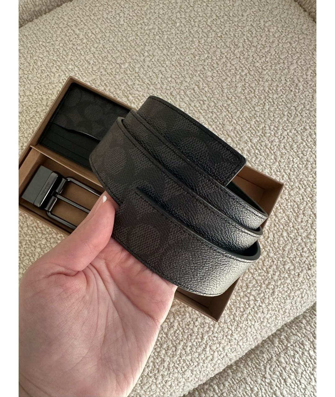 COACH Черный кожаный кардхолдер, фото 6