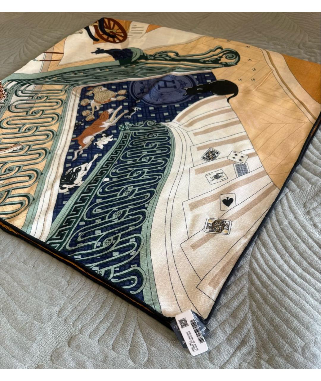 HERMES Мульти кашемировый платок, фото 3