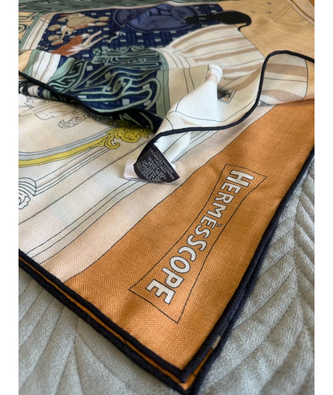 HERMES Мульти кашемировый платок, фото 4