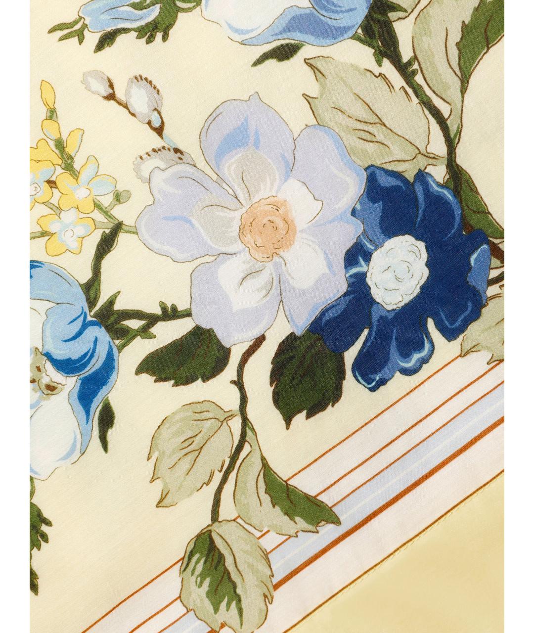 SELF-PORTRAIT Желтые полиэстеровые брюки широкие, фото 6