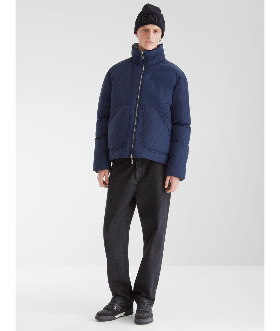 FENDI Черные текстильные низкие кроссовки / кеды, фото 2