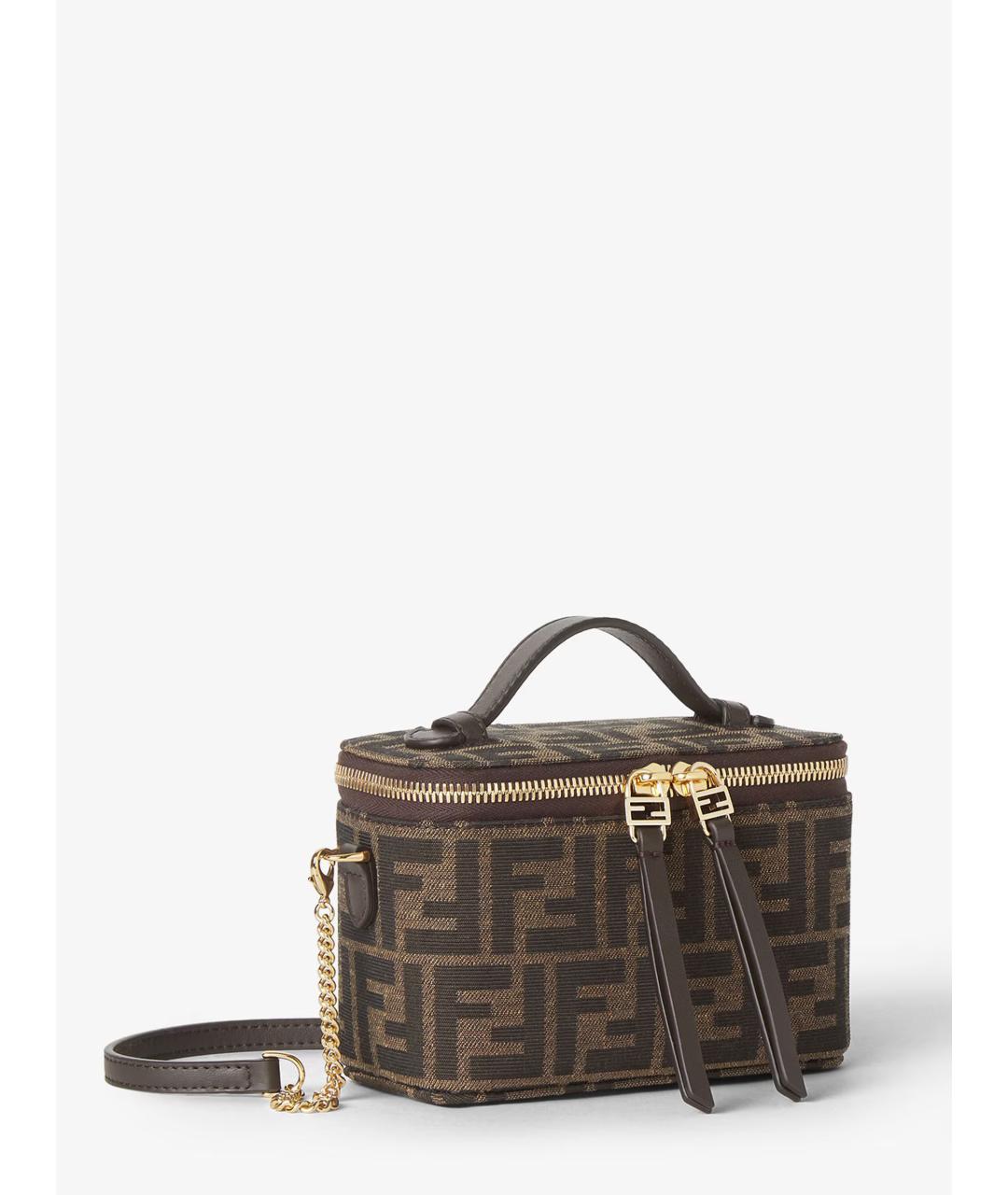 FENDI Коричневая тканевая сумка через плечо, фото 3